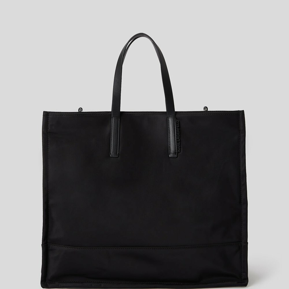 Black Women's Karl Lagerfeld K/Ikonik 2.0 Nylon East-west Tote Bags | TH189ZABM