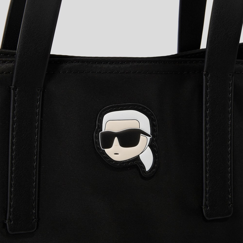 Black Women's Karl Lagerfeld K/Ikonik 2.0 Nylon East-west Tote Bags | TH189ZABM