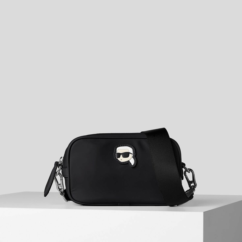 Black Women\'s Karl Lagerfeld K/Ikonik 2.0 Nylon Camera Bag | TH618ZVGH