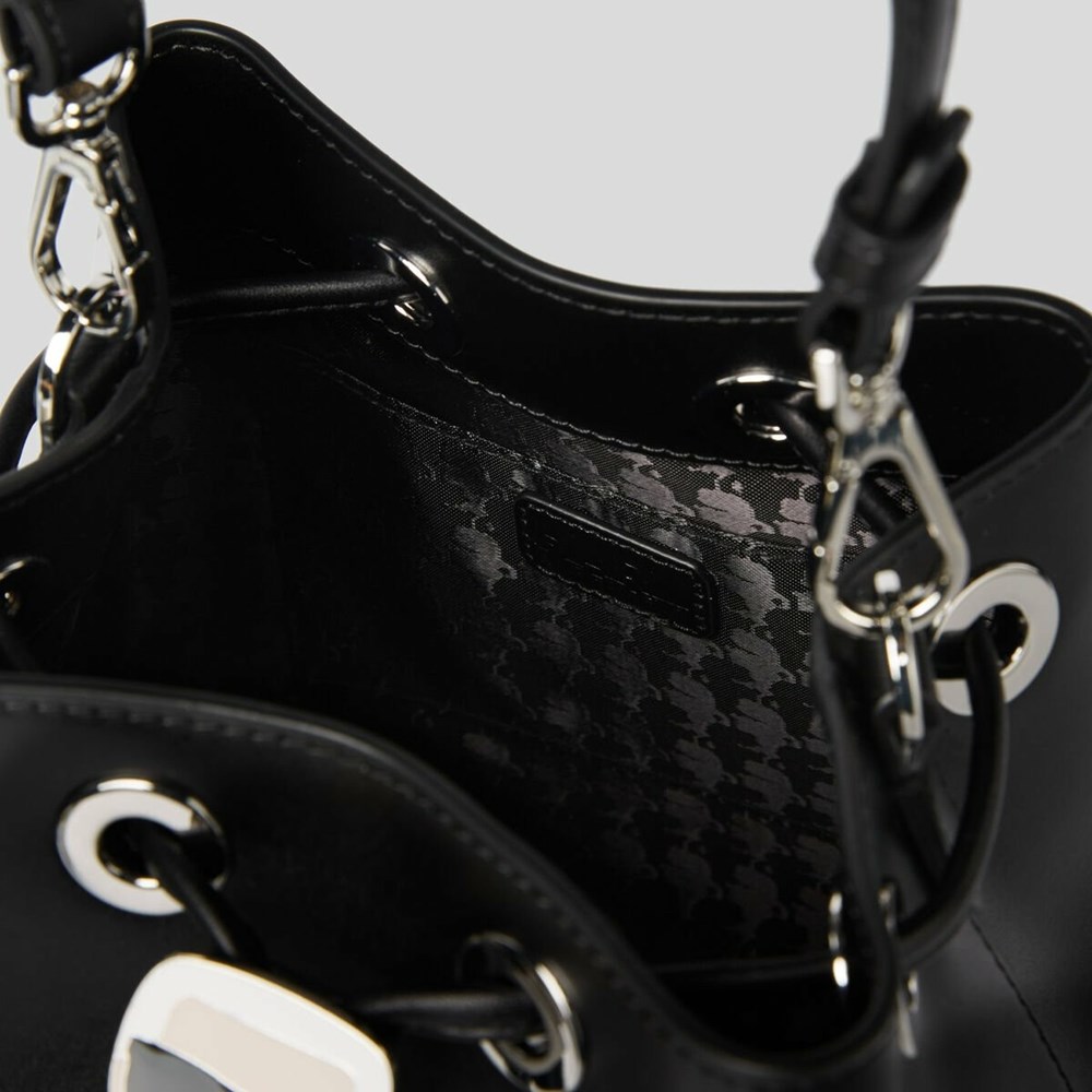 Black Women's Karl Lagerfeld K/Ikonik Bucket Bag | TH342JRWV