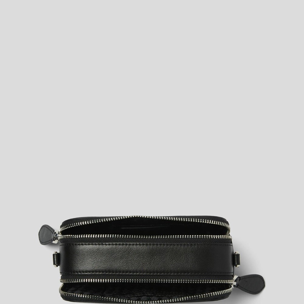 Black Women's Karl Lagerfeld K/Ikonik Leather Camera Bag | TH023PACR