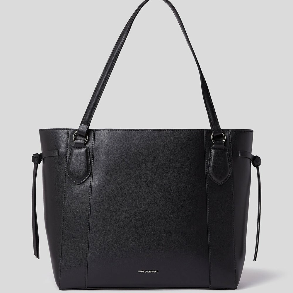 Black Women's Karl Lagerfeld K/Ikonik Leather Tote Bags | TH590ZUTK