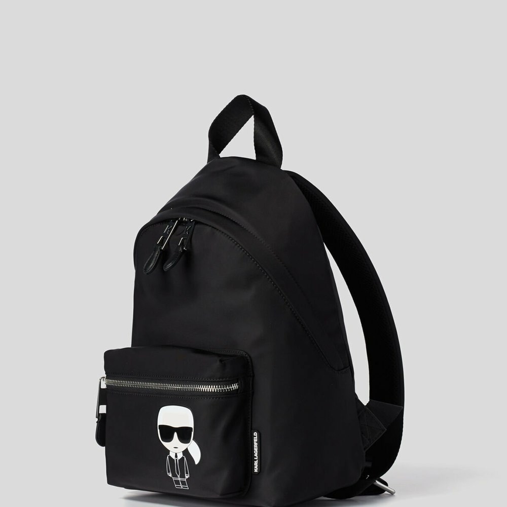 Black Women's Karl Lagerfeld K/Ikonik Nylon Backpacks | TH613YPWE