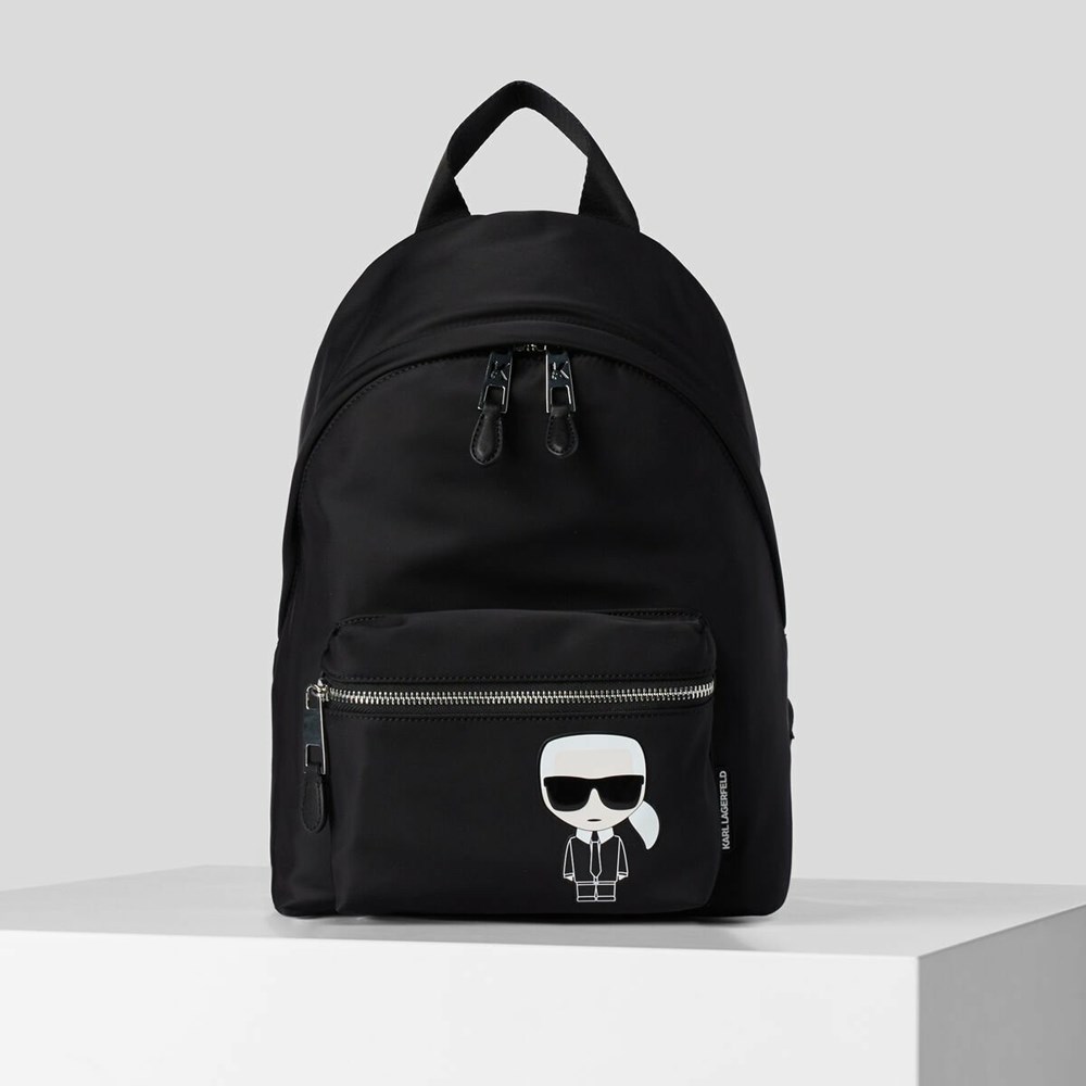 Black Women\'s Karl Lagerfeld K/Ikonik Nylon Backpacks | TH613YPWE