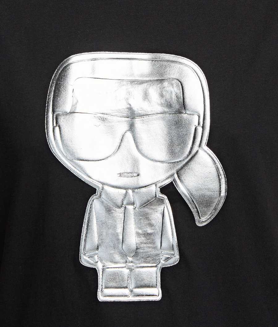 Black Women's Karl Lagerfeld K/Ikonik Rhinestone T-Shirts | TH516OBVN