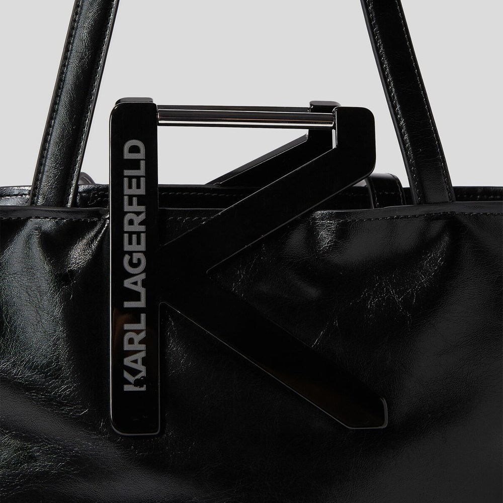 Black Women's Karl Lagerfeld K/Karl Handle Tote Bags | TH583GEMF