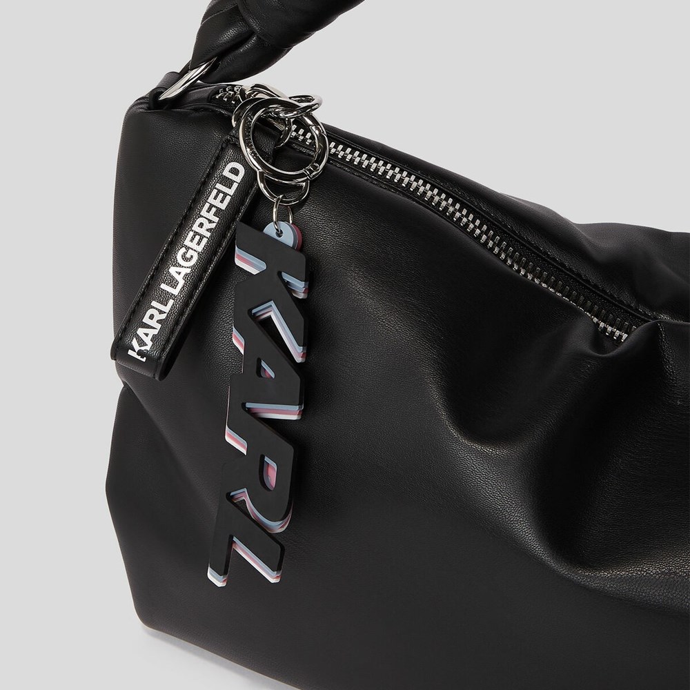 Black Women's Karl Lagerfeld K/Knotted Shoulder Bags | TH756NWJZ