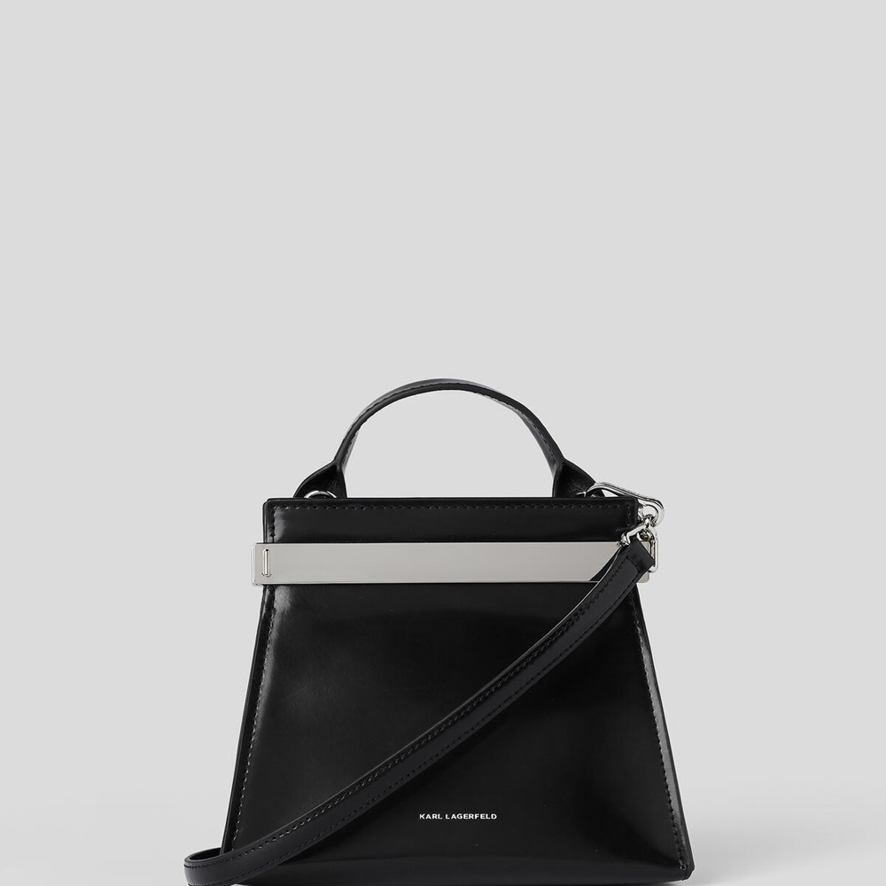 Black Women's Karl Lagerfeld K/Kross Archive Recycled Leather Small Handbags | TH462WRLH