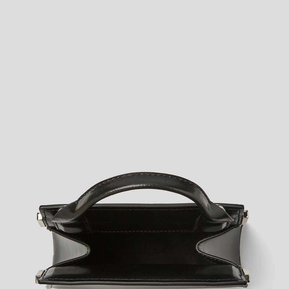 Black Women's Karl Lagerfeld K/Kross Archive Recycled Leather Small Handbags | TH462WRLH