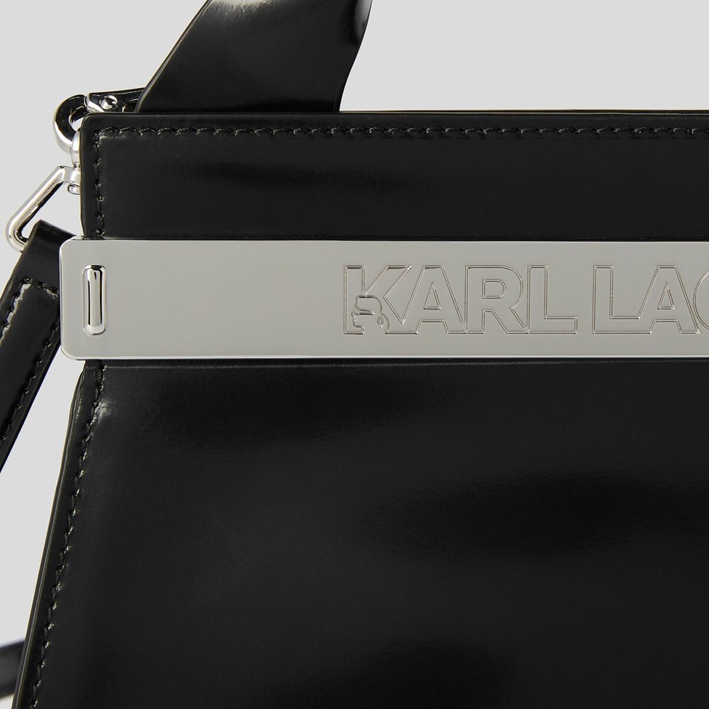 Black Women's Karl Lagerfeld K/Kross Archive Recycled Leather Handbags | TH624KOQF