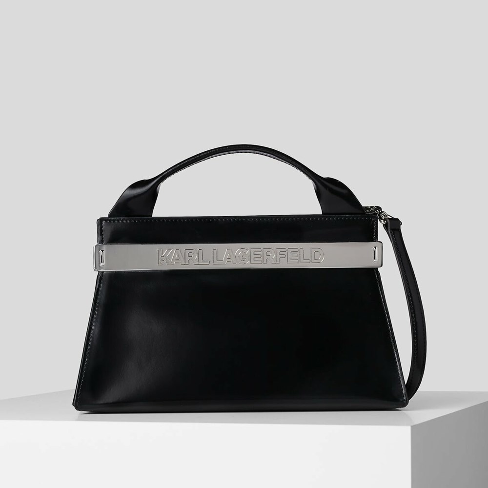 Black Women\'s Karl Lagerfeld K/Kross Archive Recycled Leather Handbags | TH624KOQF