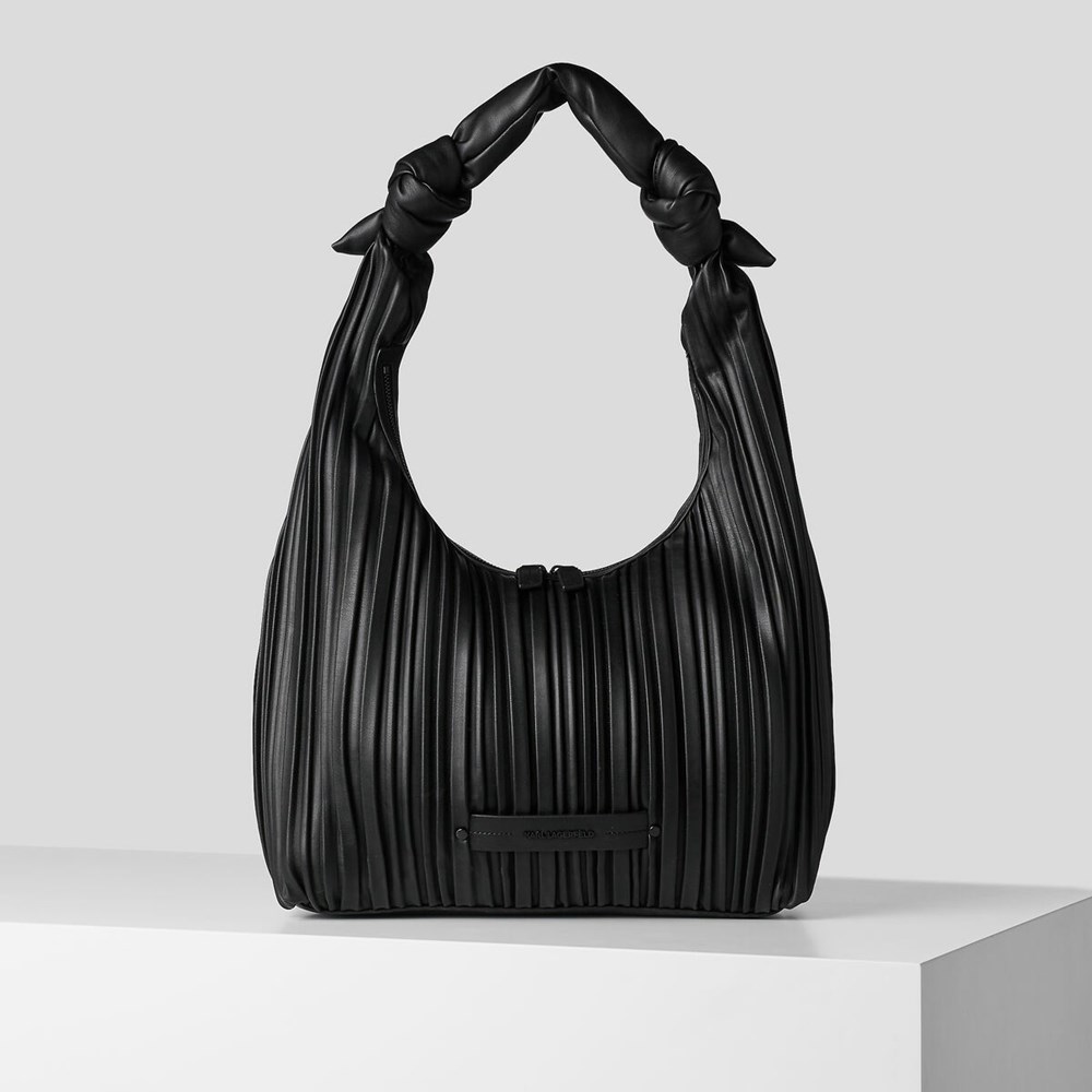 Black Women\'s Karl Lagerfeld K/Kushion Hobo Baguette Bag | TH879PBTZ