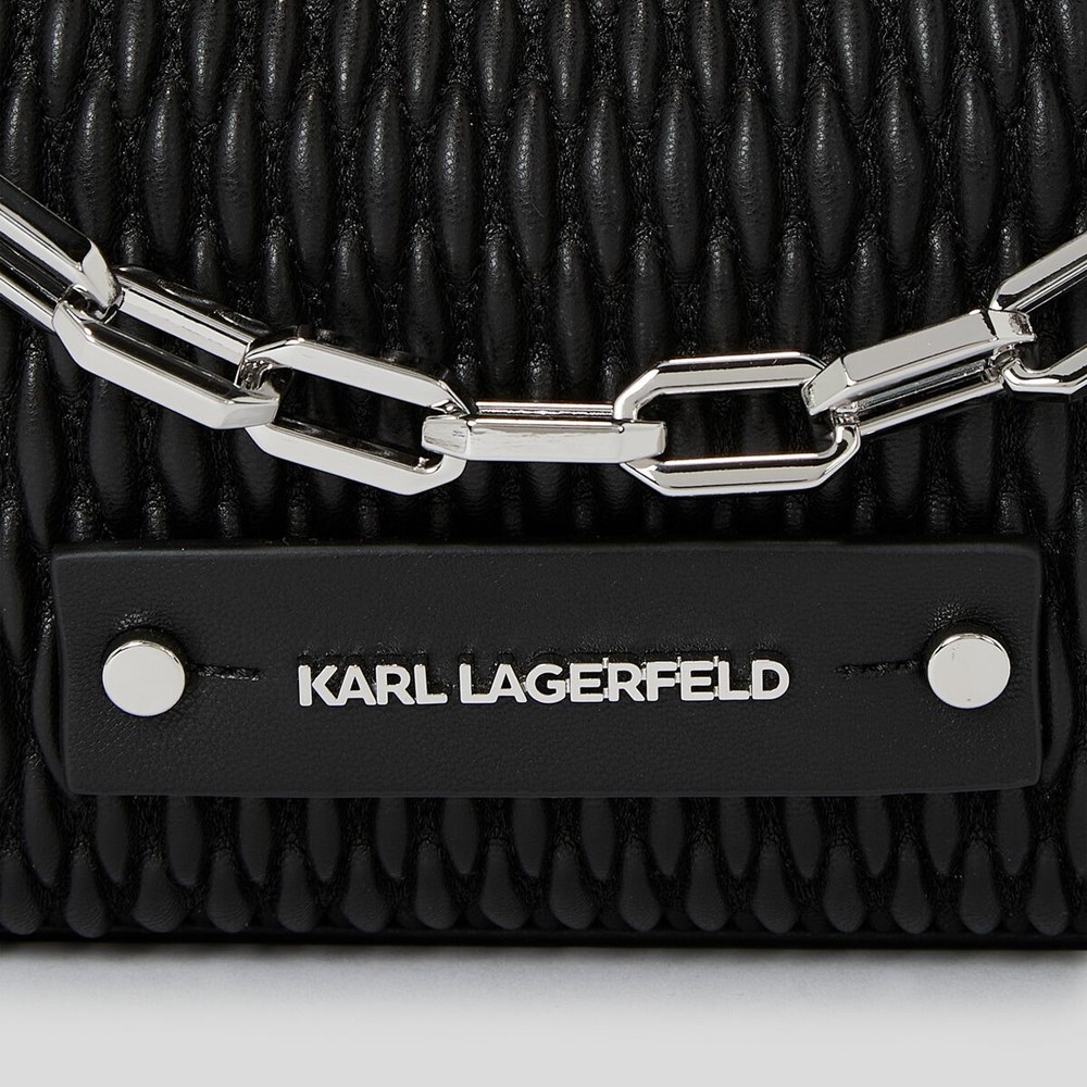 Black Women's Karl Lagerfeld K/Kushion Quilted Baguette Bag | TH827ESLF