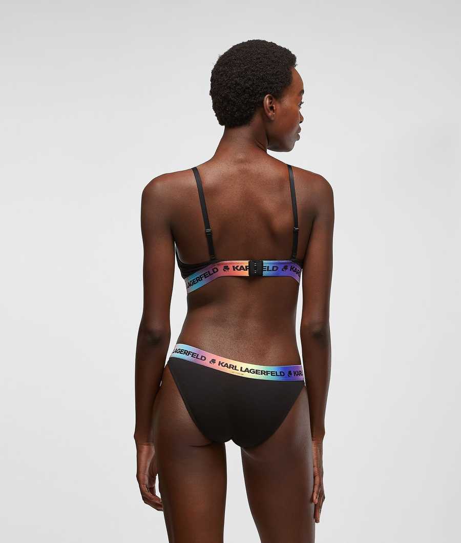 Black Women's Karl Lagerfeld K/Love Logo Briefs Underwear | TH075NECL