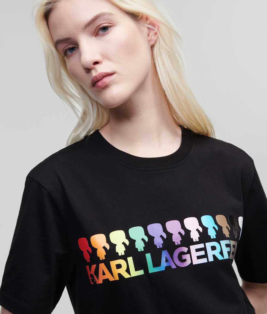 Black Women's Karl Lagerfeld K/Love T-Shirts | TH902FUVO