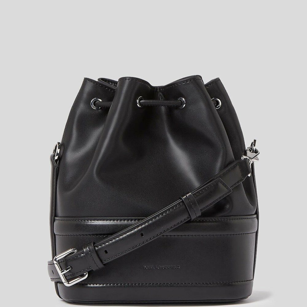 Black Women's Karl Lagerfeld K/Saddle Bucket Bag | TH483IGZU