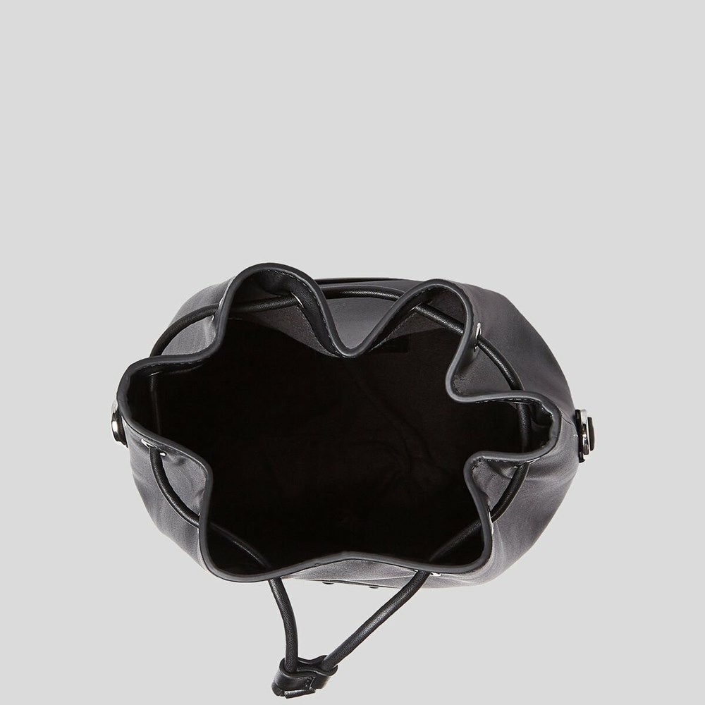 Black Women's Karl Lagerfeld K/Saddle Bucket Bag | TH483IGZU