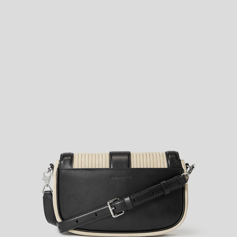 Black Women's Karl Lagerfeld K/Saddle Corduroy Baguette Bag | TH745CSNY