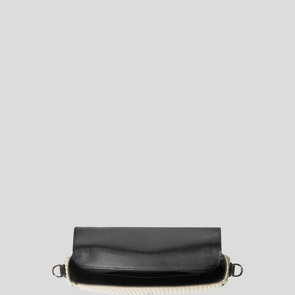 Black Women's Karl Lagerfeld K/Saddle Corduroy Baguette Bag | TH745CSNY