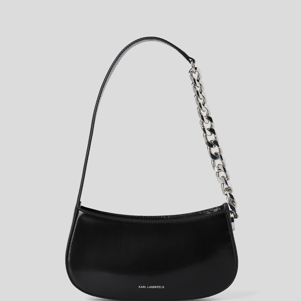 Black Women's Karl Lagerfeld K/Saddle Monogram-embossed Baguette Bag | TH904OLKJ