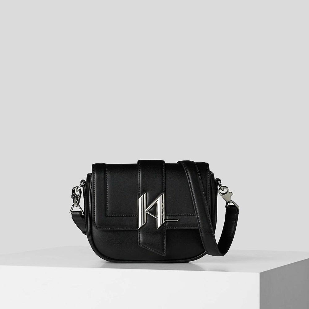 Black Women\'s Karl Lagerfeld K/Saddle Small Shoulder Bags | TH638GEBT