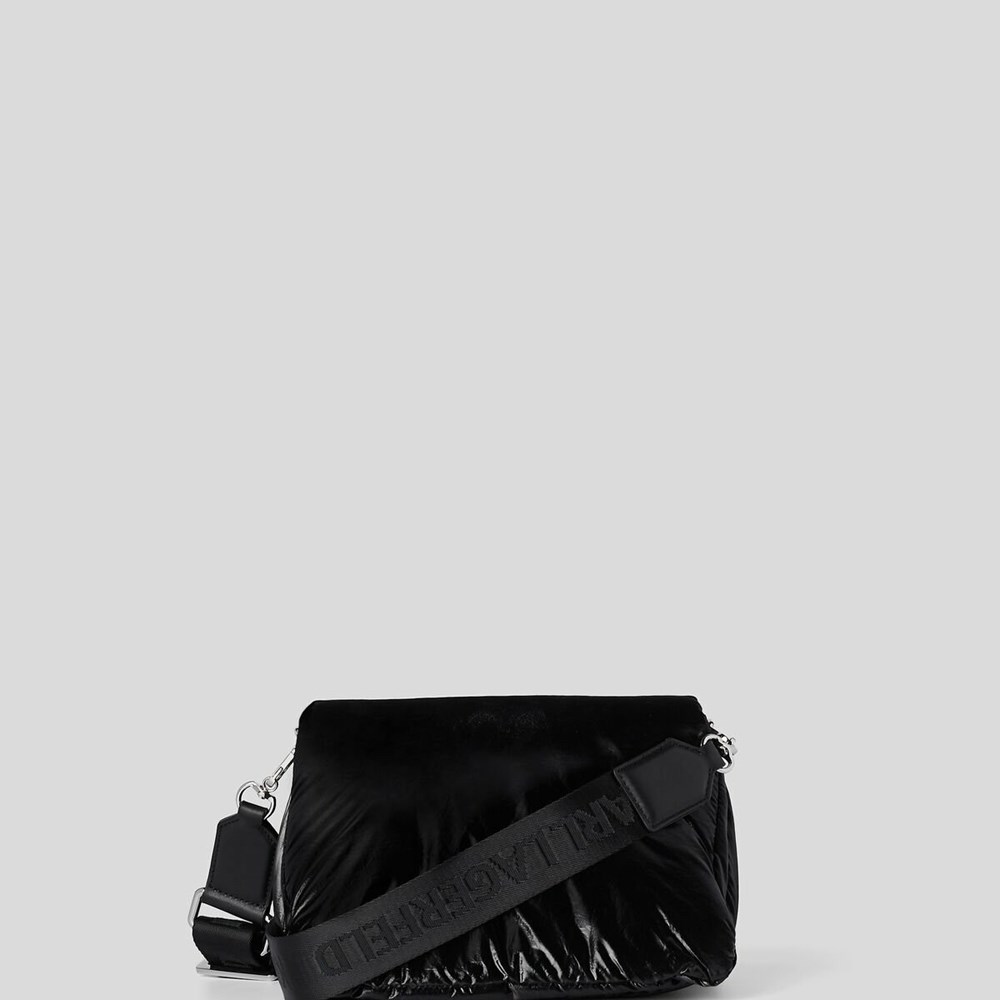 Black Women's Karl Lagerfeld K/Signature Soft Shoulder Bags | TH986UTNZ