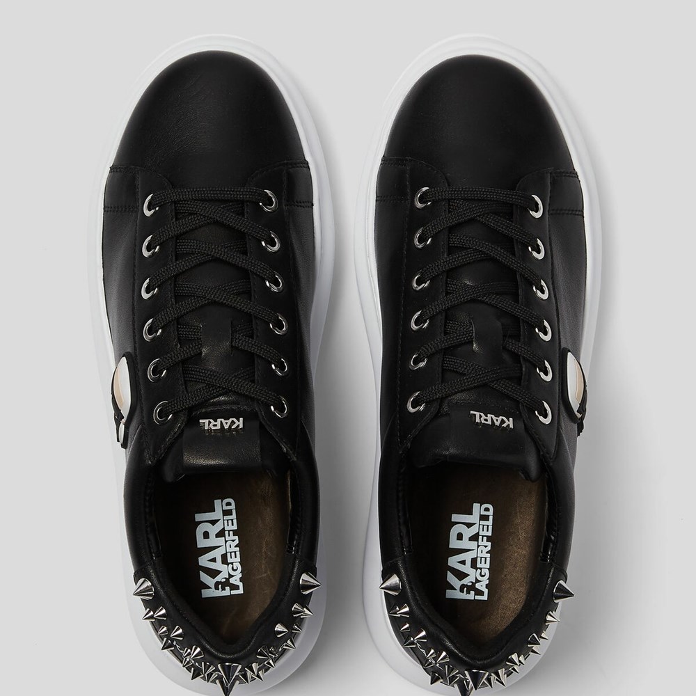 Black Women's Karl Lagerfeld Kapri K/Ikonic Stud Sneakers | TH051KDQS