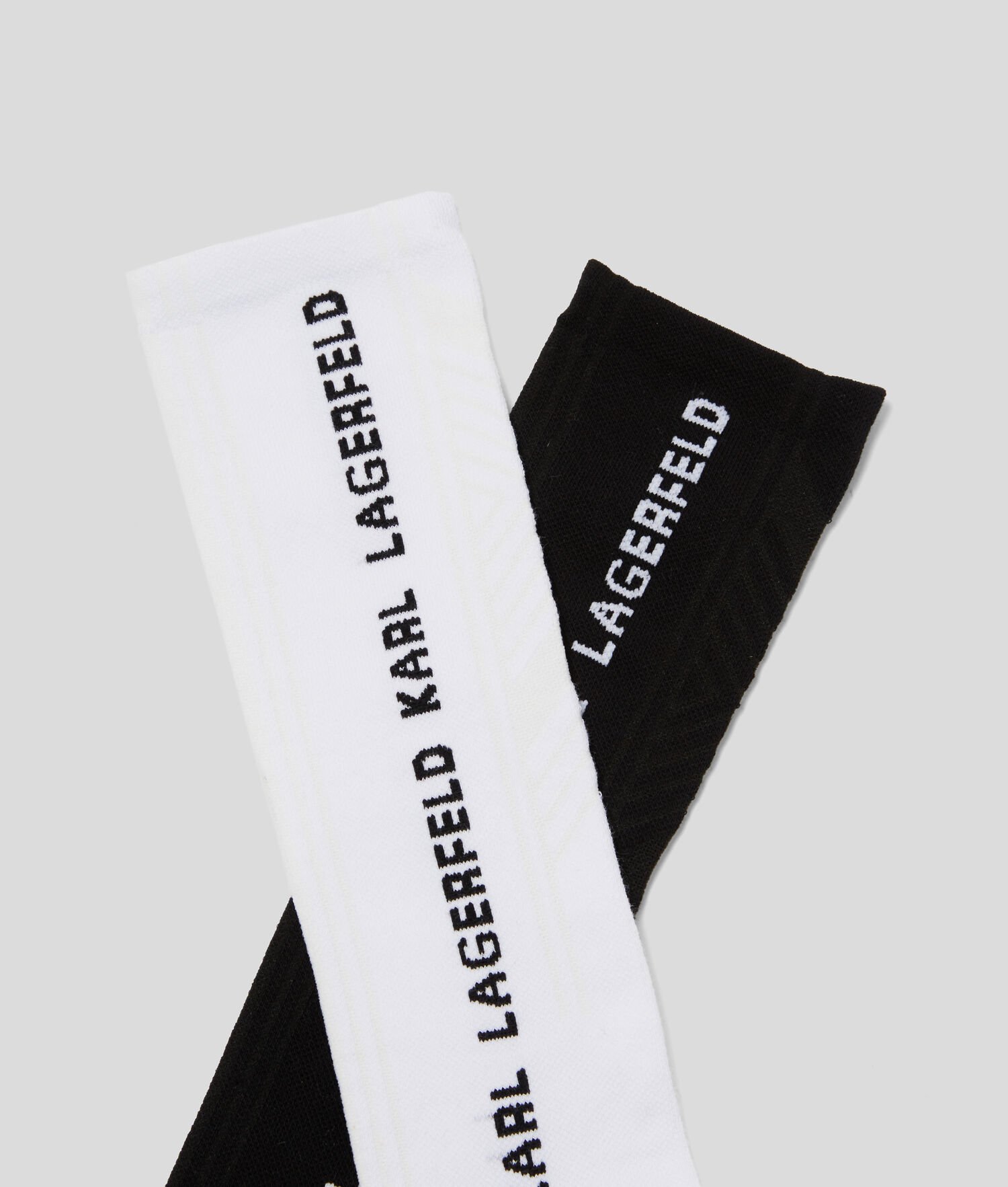 Black Women's Karl Lagerfeld Karl Classic Long Socks - 2 Pack Underwear | TH527AEXI