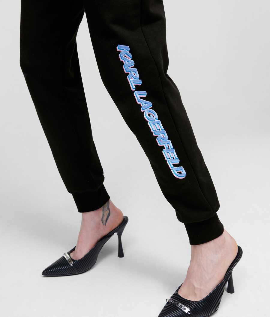 Black Women's Karl Lagerfeld Karl Future Logo Sweatpants | TH706IQGU