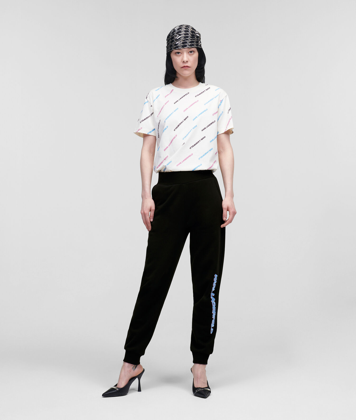 Black Women's Karl Lagerfeld Karl Future Logo Sweatpants | TH706IQGU