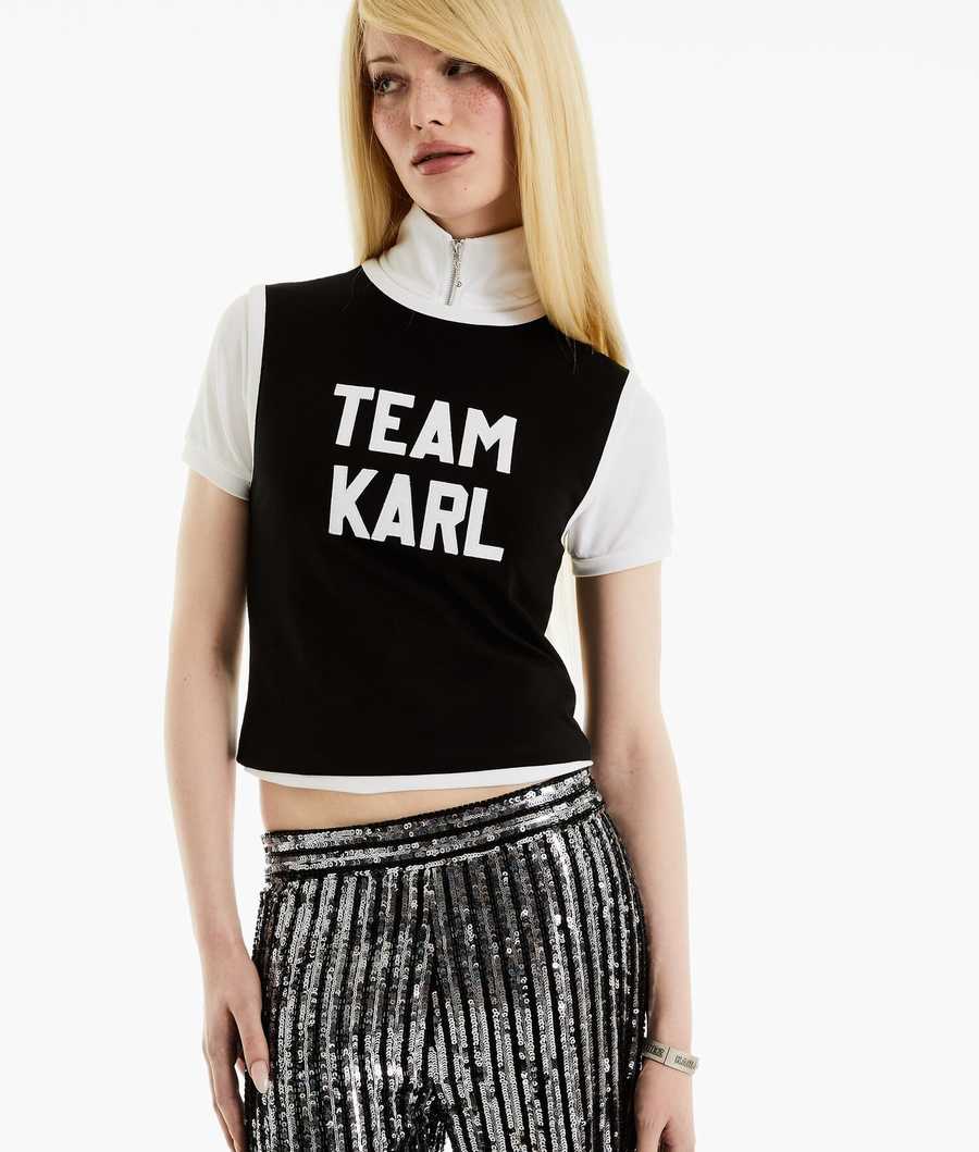 Black Women's Karl Lagerfeld Karl Lagerfeld X Alled-martinez T-Shirts | TH706QSPX