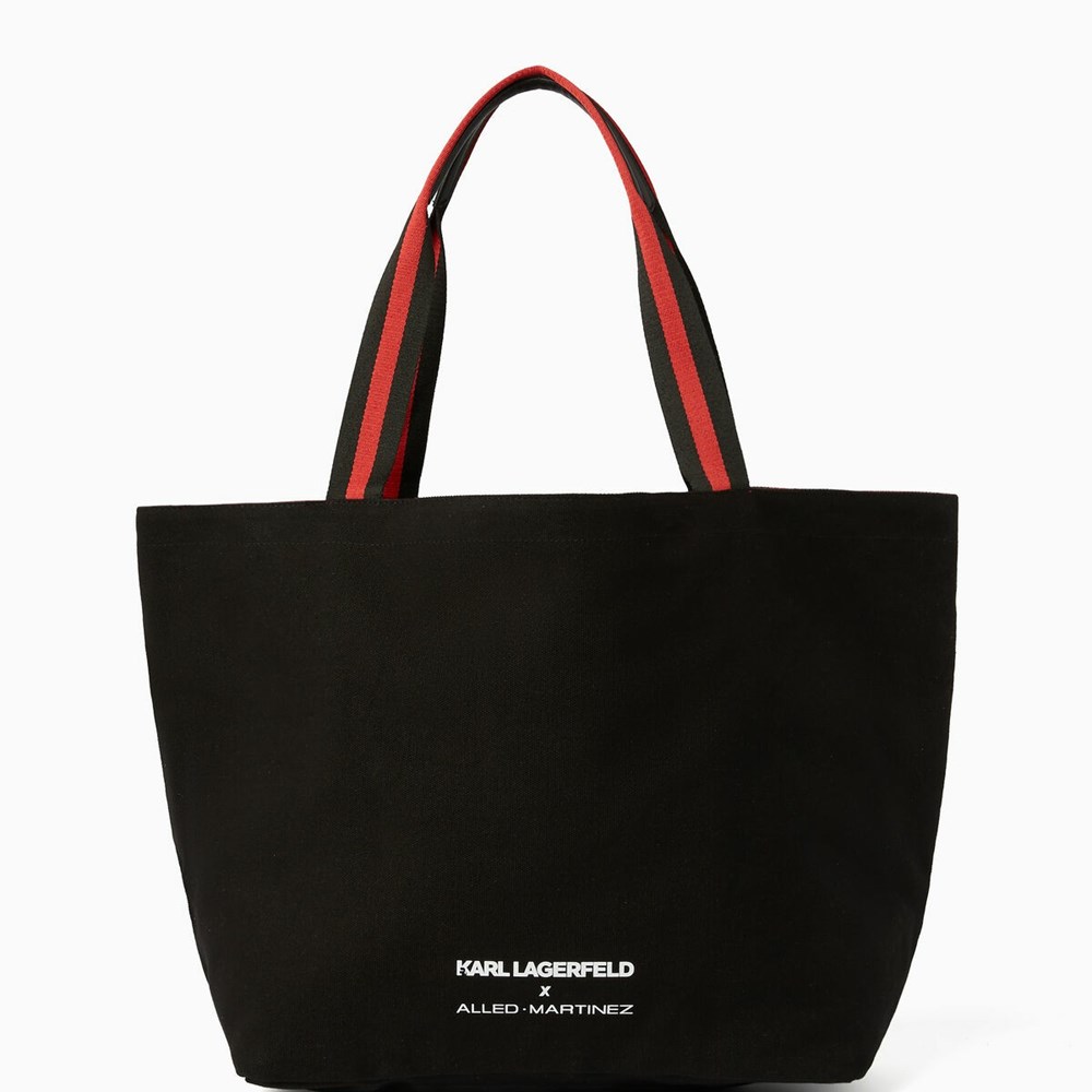 Black Women's Karl Lagerfeld Karl Lagerfeld X Alled-martinez Team Karl Tote Bags | TH791KBPD