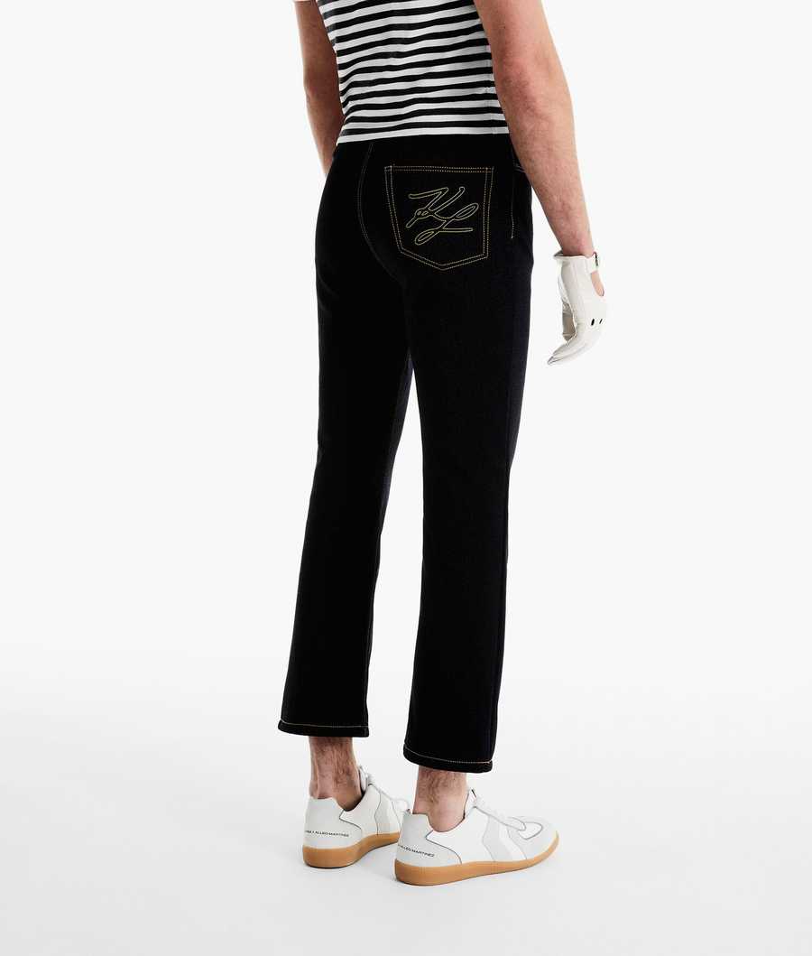 Black Women's Karl Lagerfeld Karl Lagerfeld X Alled-martinez Lurex Jersey Pants | TH931EATI