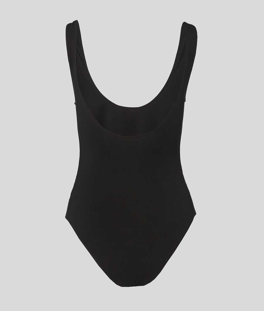 Black Women's Karl Lagerfeld Karl Logo Bodysuit Underwear | TH419ZLRY