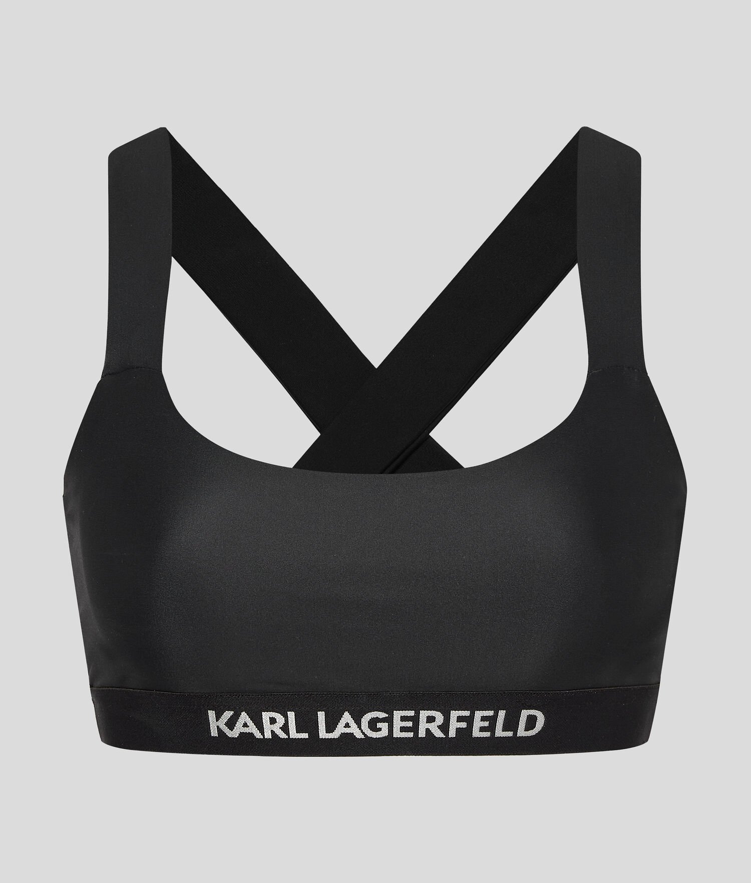 Black Women's Karl Lagerfeld Karl Logo Crossover Beachwear | TH641NMUC