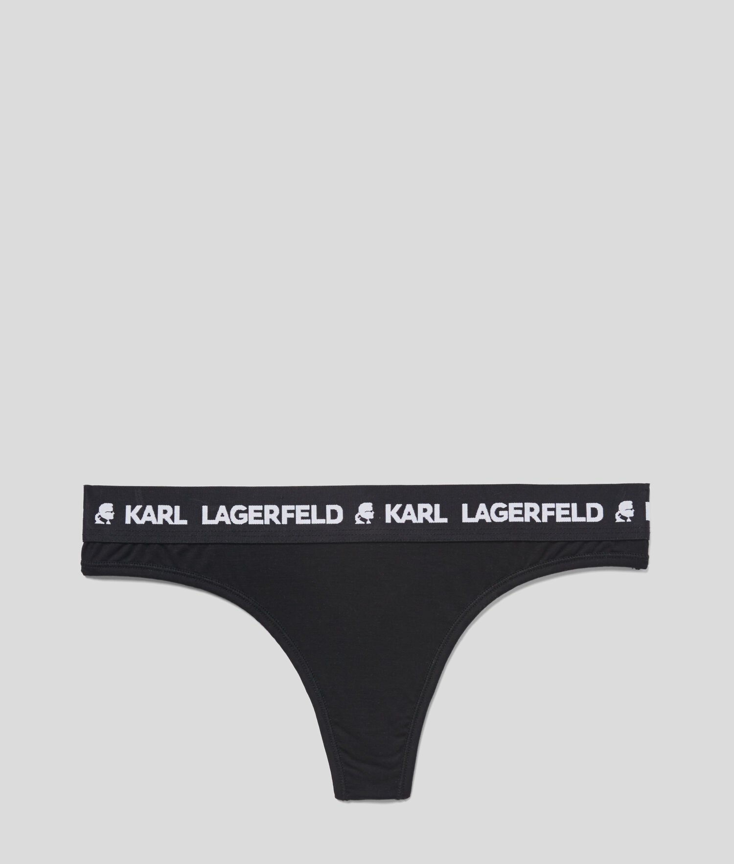 Black Women's Karl Lagerfeld Karl Logo Thong Underwear | TH361FTBO