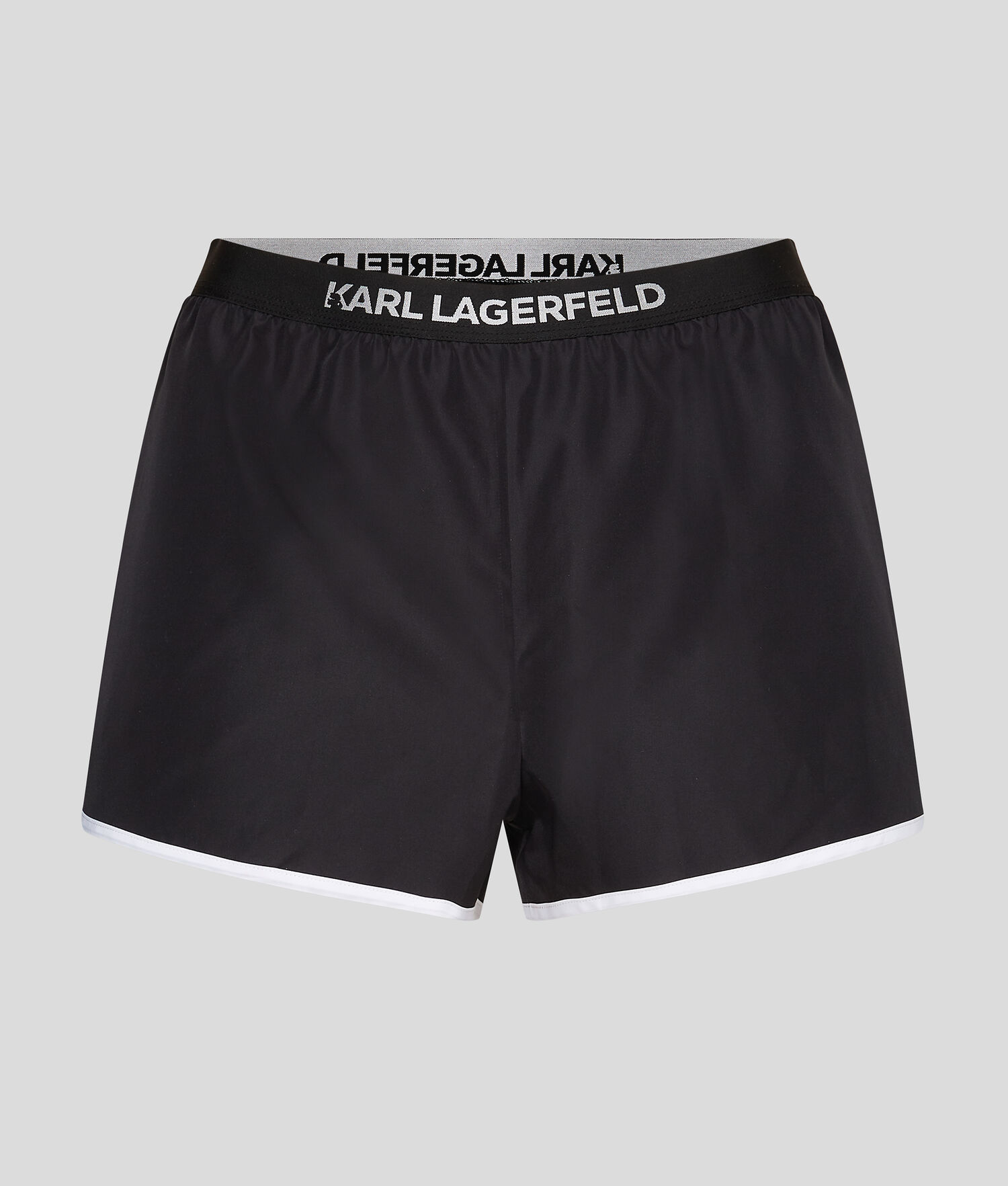 Black Women's Karl Lagerfeld Karl Logo Varsity Shorts Beachwear | TH902HILG