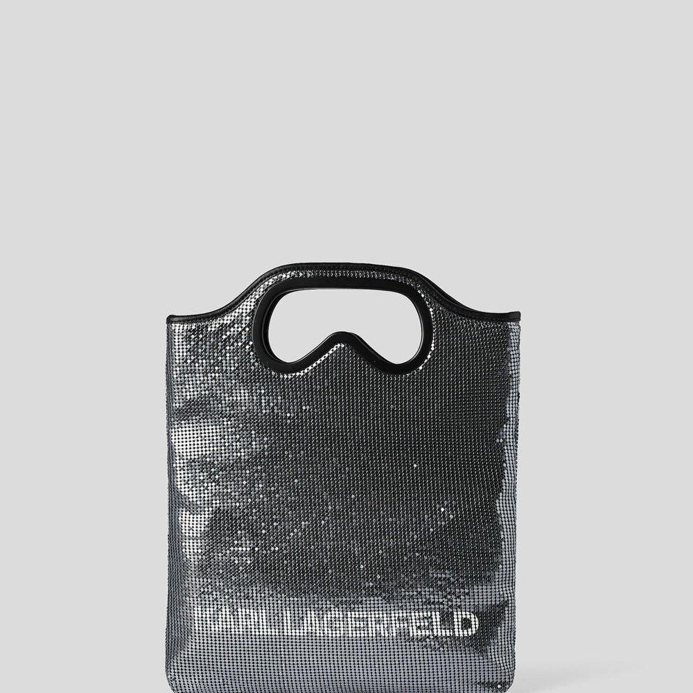 Black Women's Karl Lagerfeld Karl Series Mesh Tote Bags | TH859RAVT