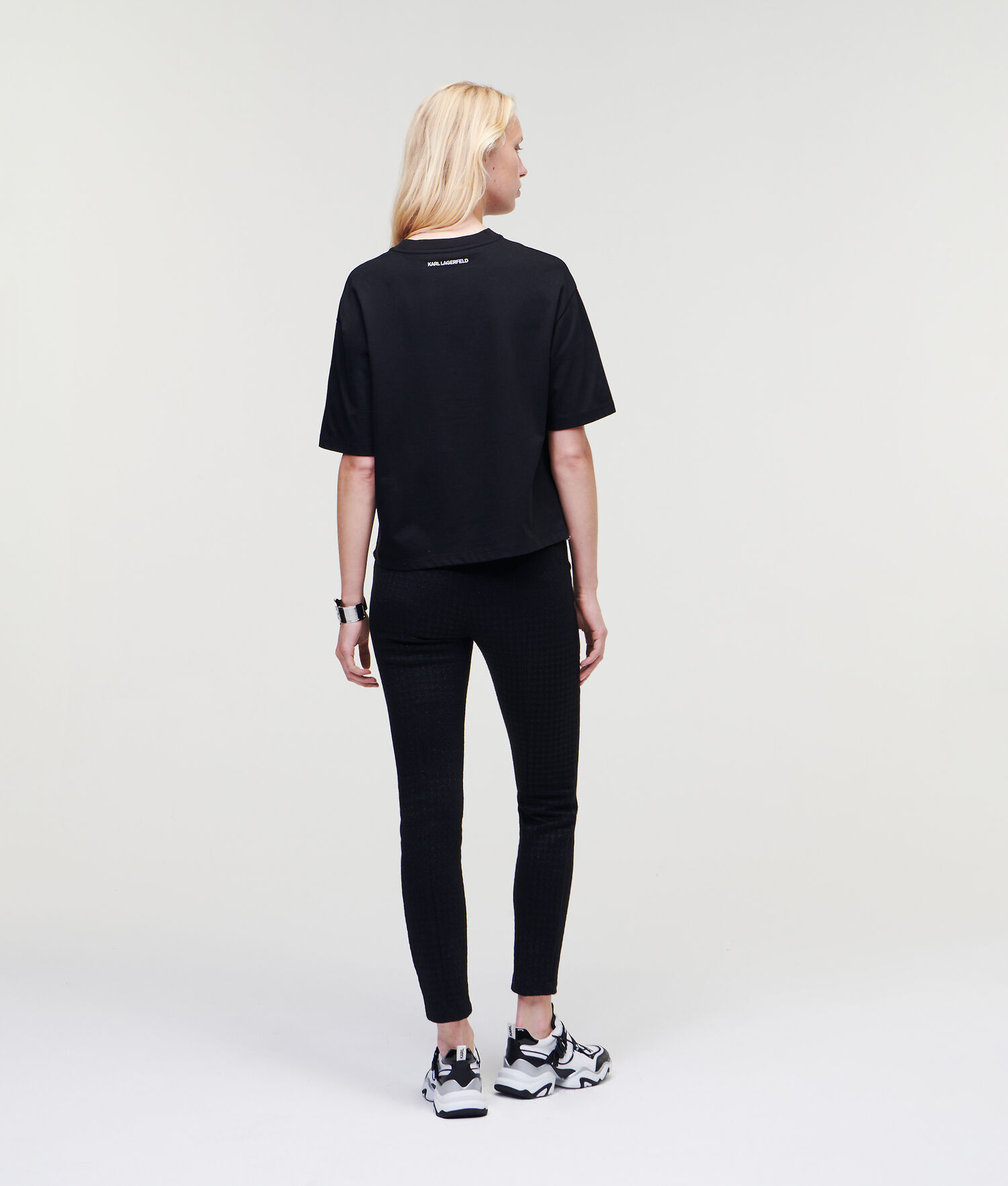 Black Women's Karl Lagerfeld Karl Signature Hem T-Shirts | TH516EZUI