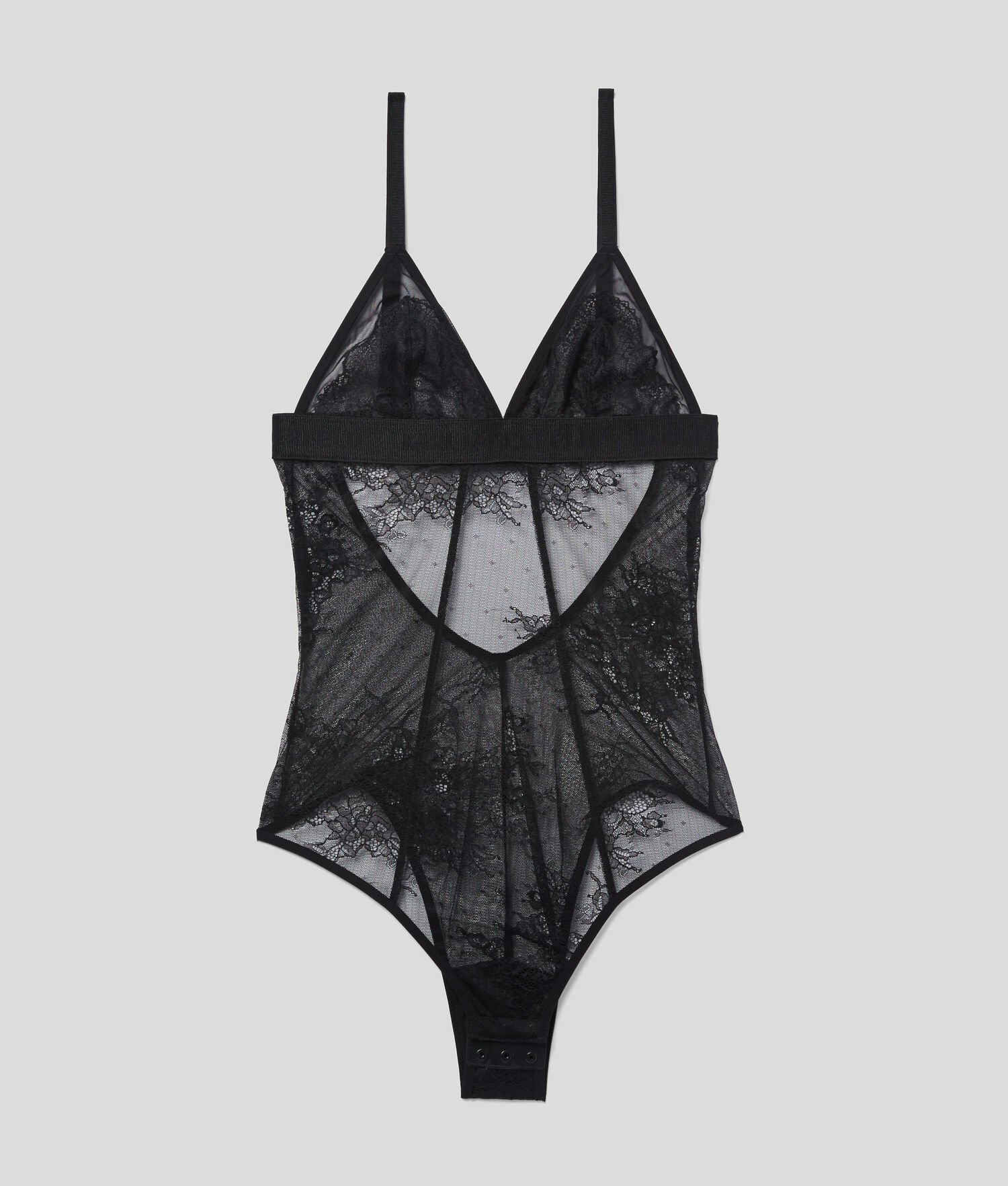 Black Women's Karl Lagerfeld Lace Bodysuit Underwear | TH374YOBA