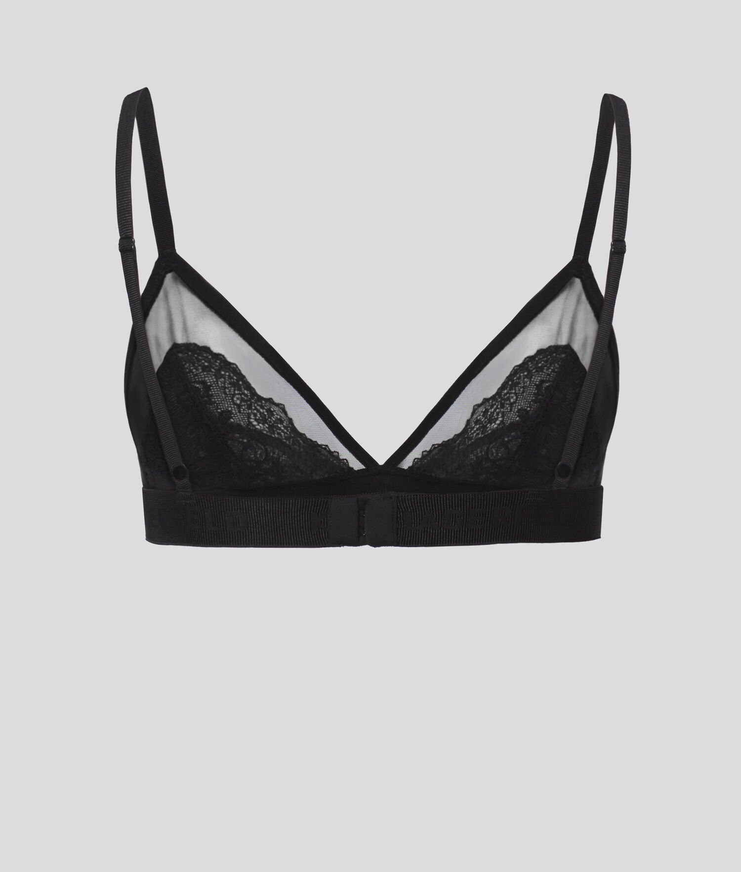 Black Women's Karl Lagerfeld Lace Triangle Bra Underwear | TH725IZLD