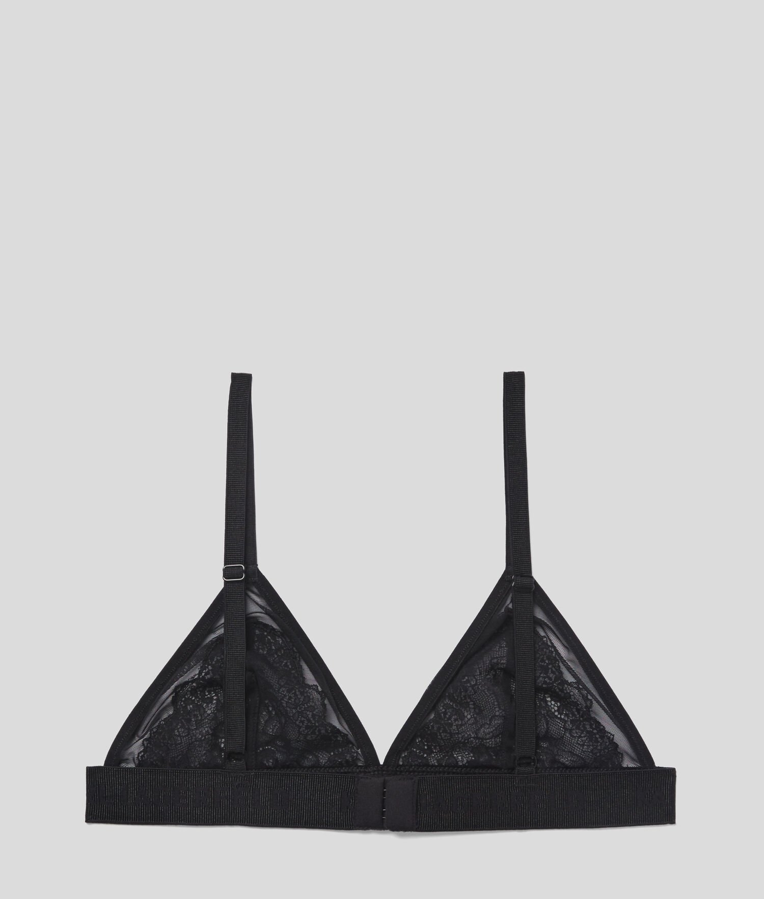 Black Women's Karl Lagerfeld Lace Triangle Bra Underwear | TH725IZLD