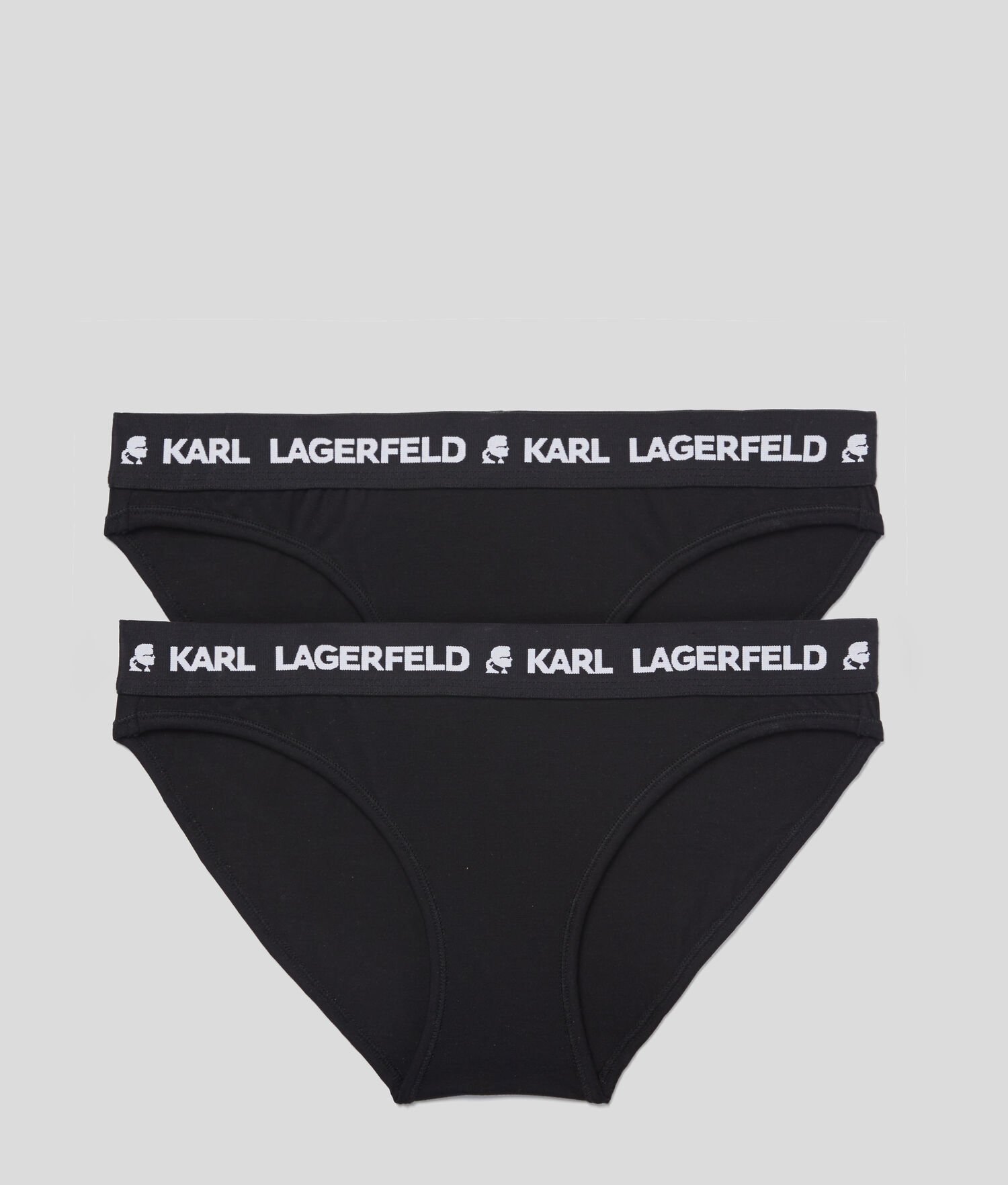 Black Women\'s Karl Lagerfeld Logo Briefs - 2 Pack Underwear | TH261XYZH