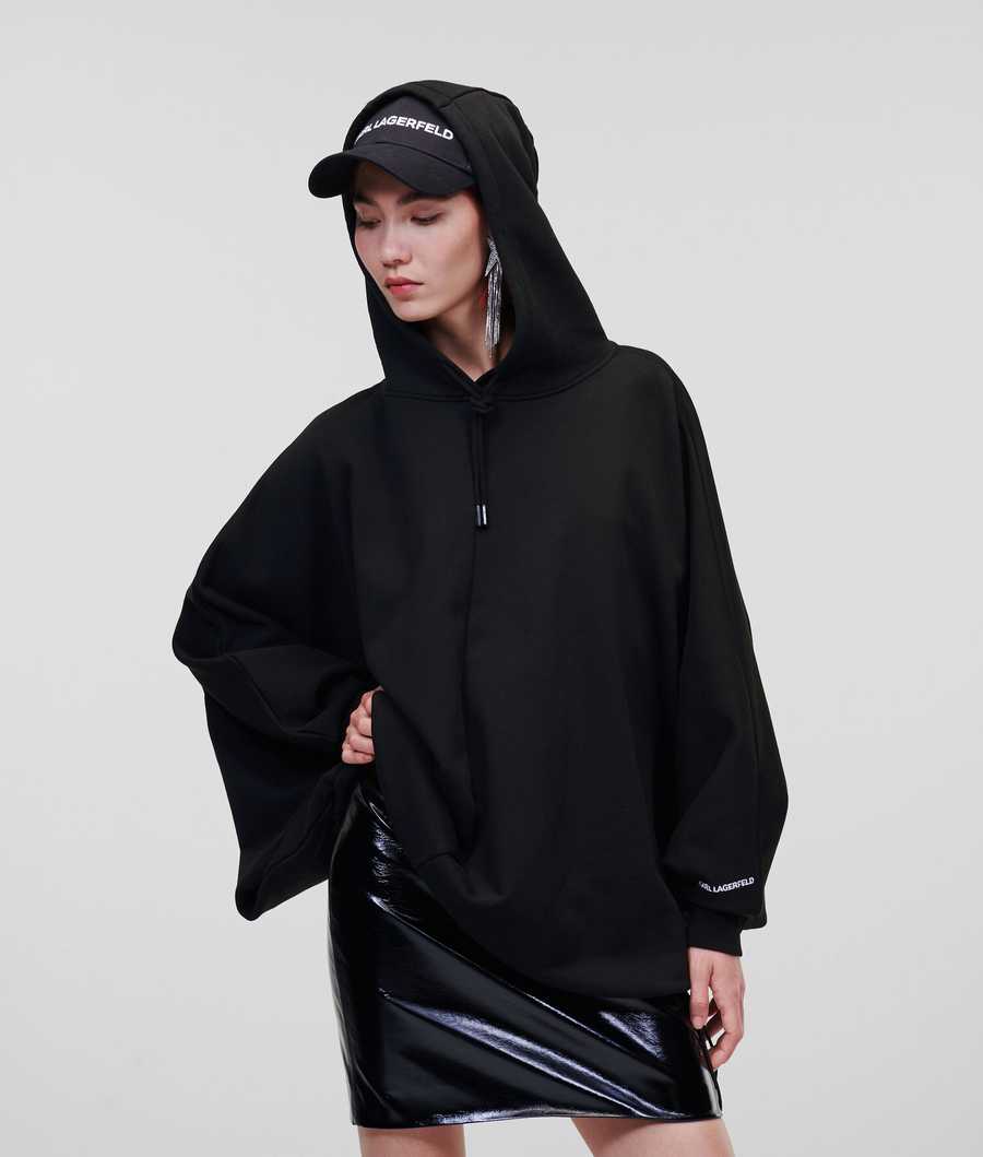 Black Women's Karl Lagerfeld Oversized Handpicked Sweatshirts | TH958MRIK