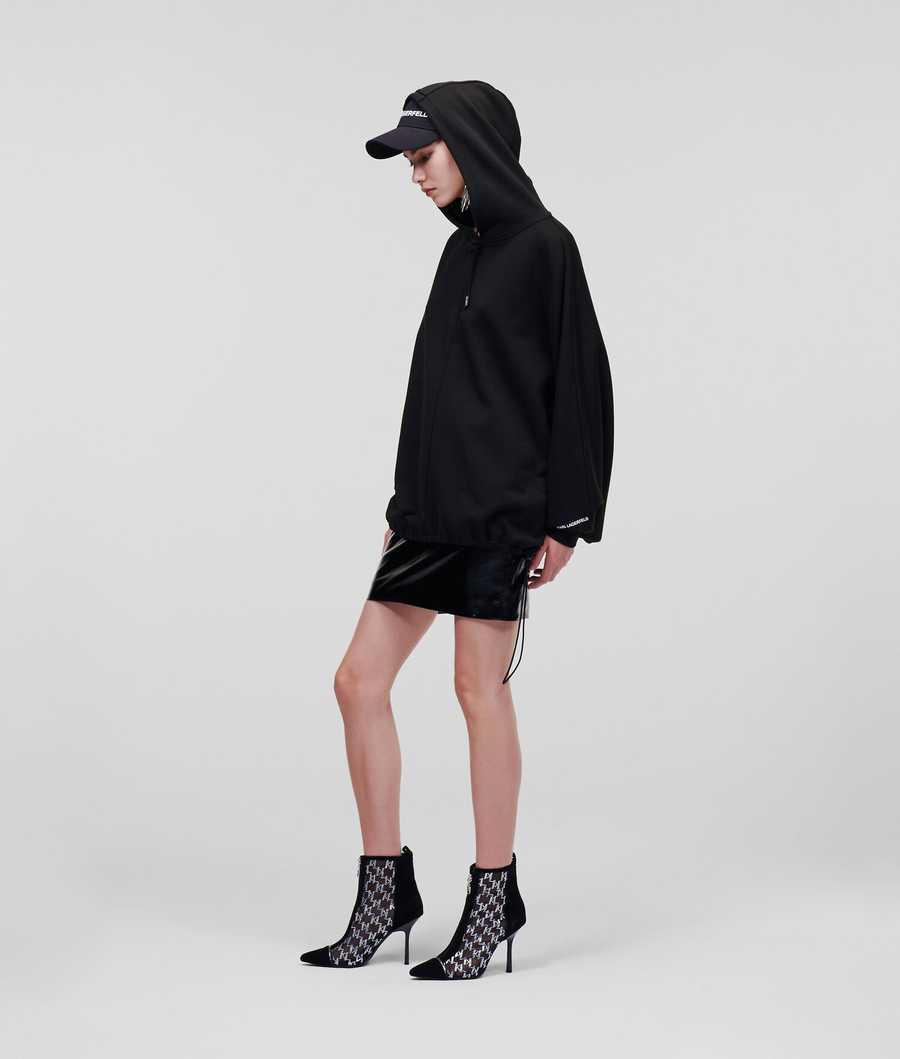 Black Women's Karl Lagerfeld Oversized Handpicked Sweatshirts | TH958MRIK