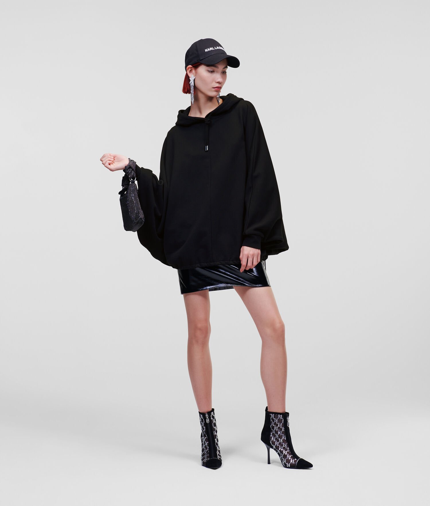 Black Women's Karl Lagerfeld Oversized Handpicked Sweatshirts | TH958MRIK