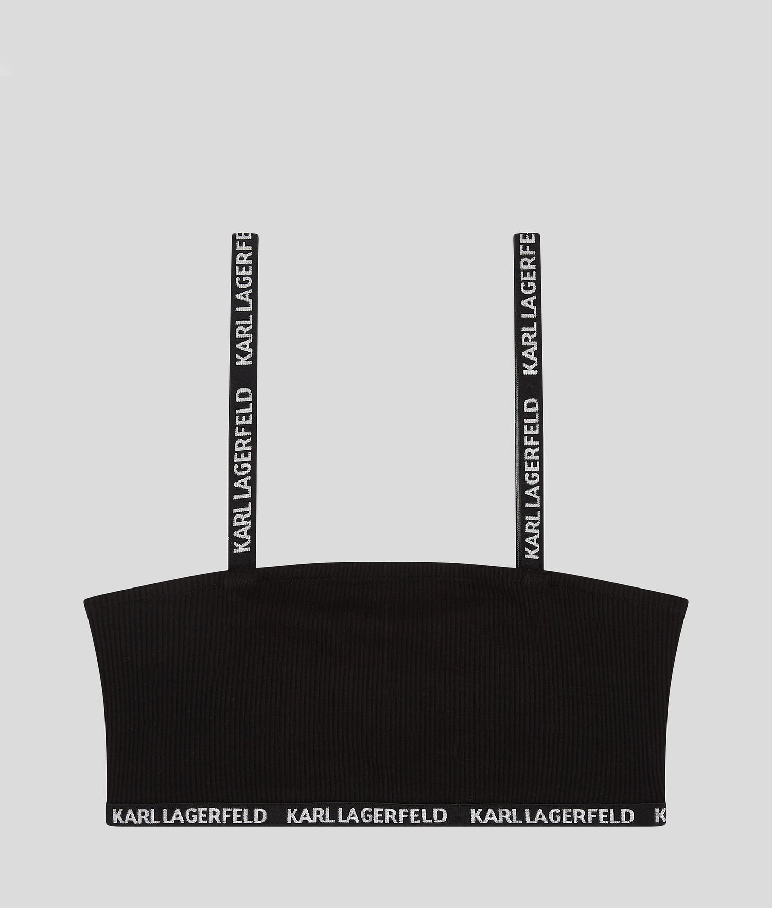 Black Women\'s Karl Lagerfeld Ribbed Loungewear Bandeau Loungewear | TH891XESF