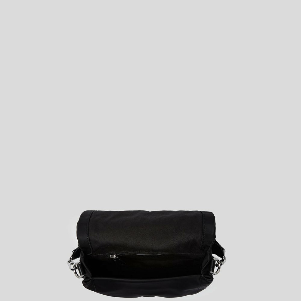 Black Women's Karl Lagerfeld Rue St-guillaume Nylon Shoulder Bags | TH261SVWA