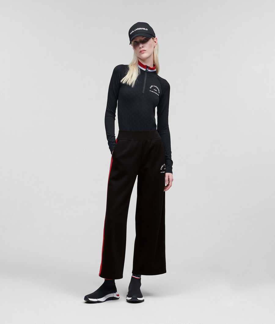 Black Women's Karl Lagerfeld Rue St-guillaume Culottes Pants | TH521JABC