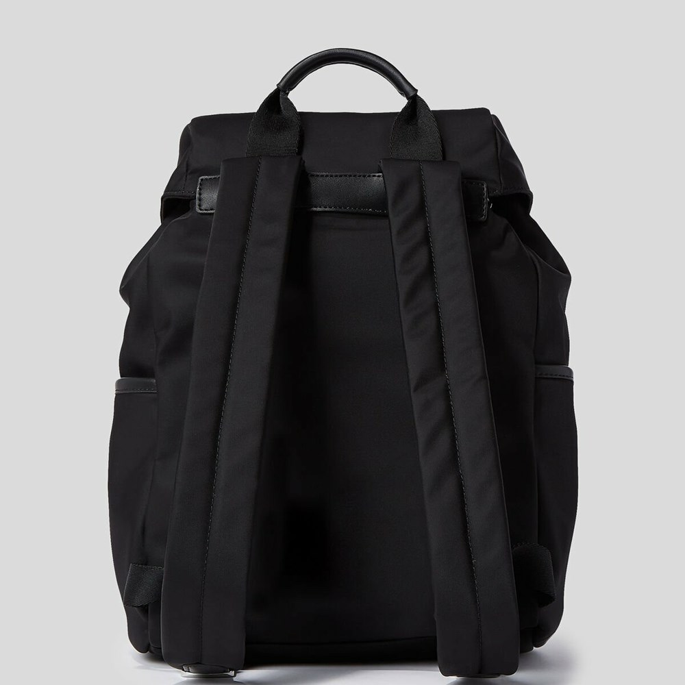 Black Women's Karl Lagerfeld Rue St-guillaume Nylon Backpacks | TH897KBIT